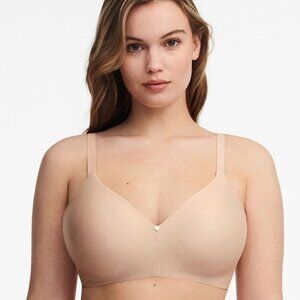 🆕CHANTELLE C Jolie Wireless Full Coverage T-Shirt Bra 38DD Beige #13BQ9